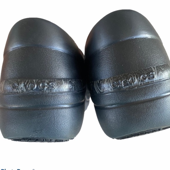 CROCS Neria Pro Graphic Work Clog Sz 5 Blk Floral - Picture 7 of 12